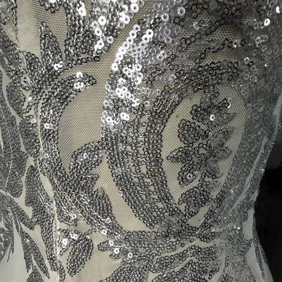 NEW! Jessica Hayes Luxe Silver Sequin Dress - Picture 10 of 11